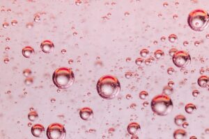 Close up photo of water droplets looking like bubbles